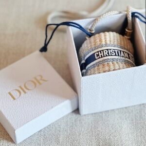 Christian Dior Novelty Straw Pouch Mini Bag